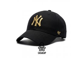 Casquette NY Noir Doré